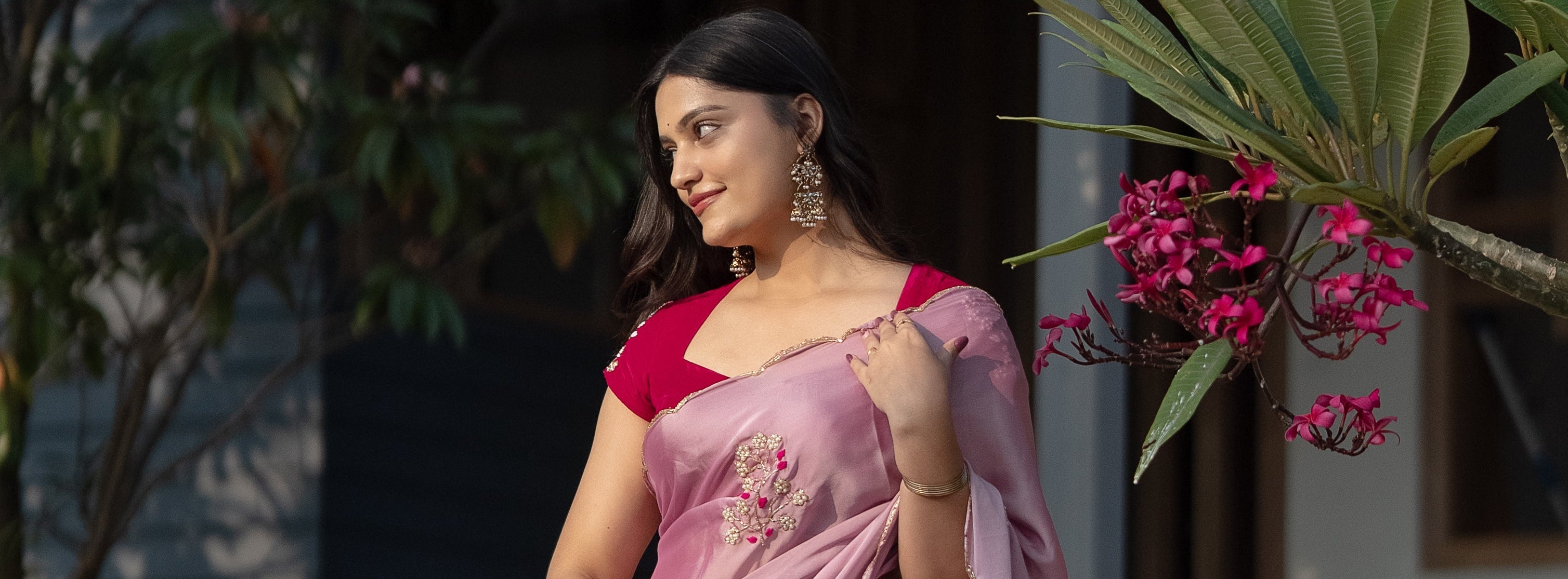 Elegant Pink Saree
