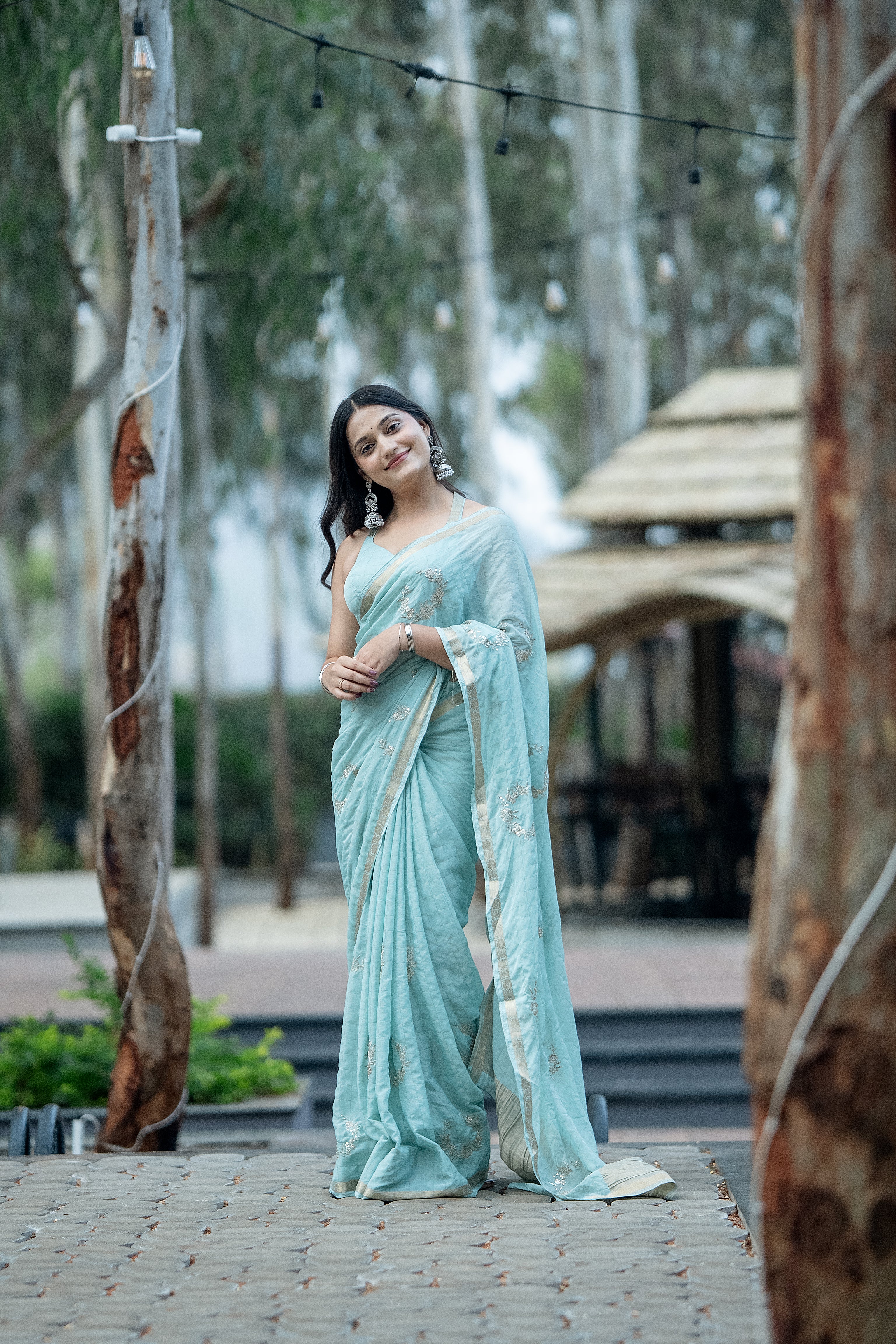 Elegant Sea Green Saree