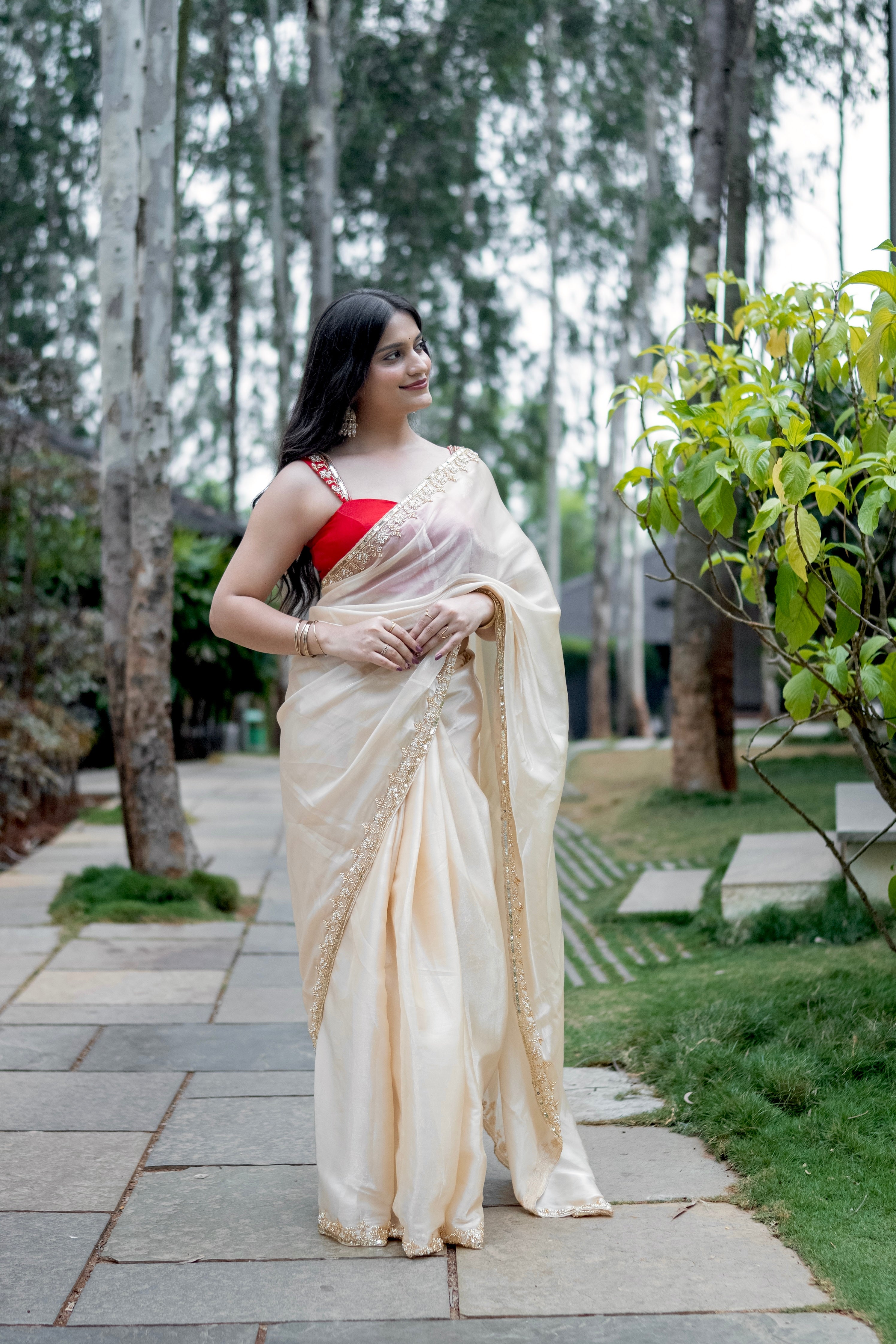 Buttercream - Premium Soft Sheen Saree