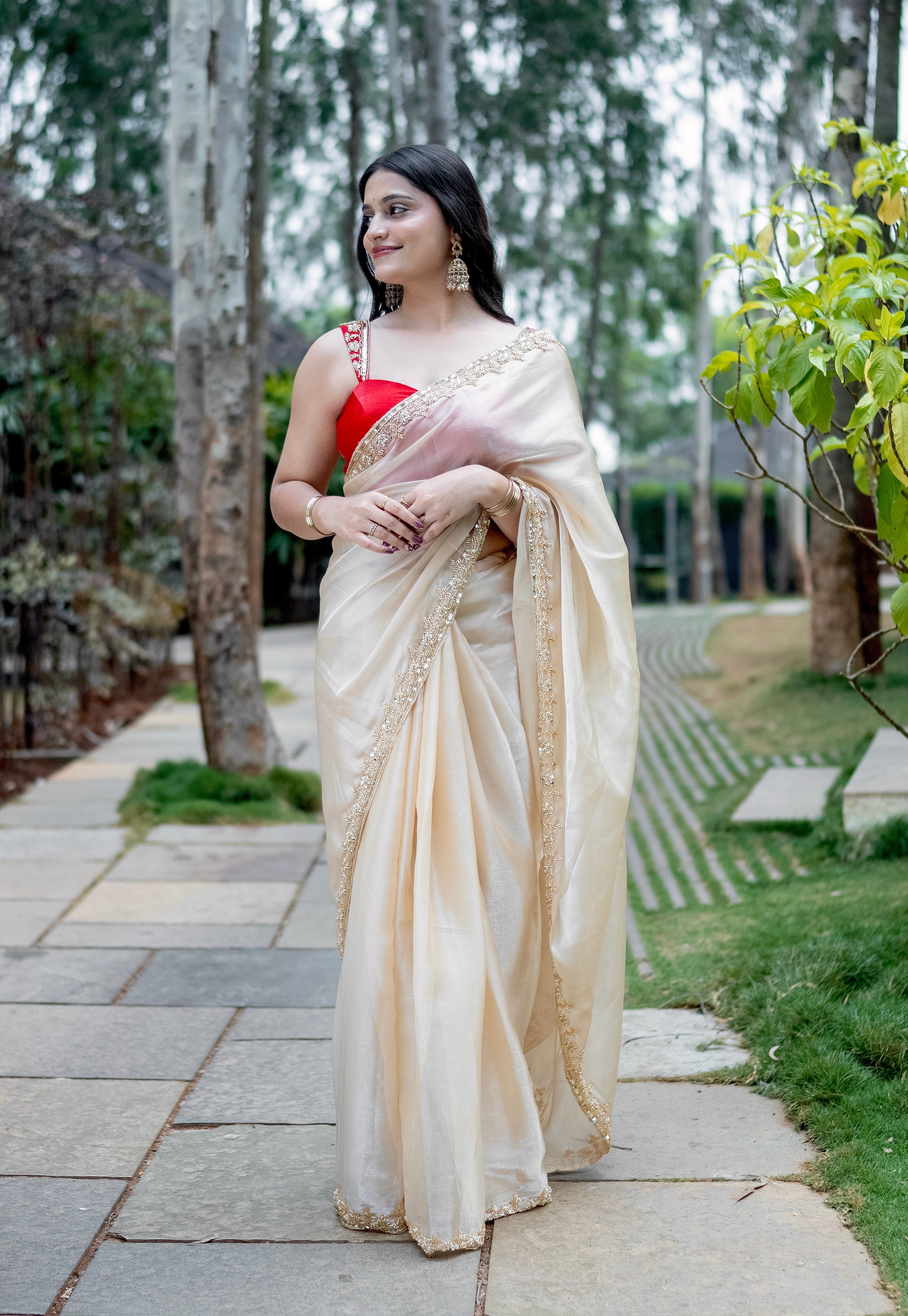 Buttercream - Premium Soft Sheen Saree