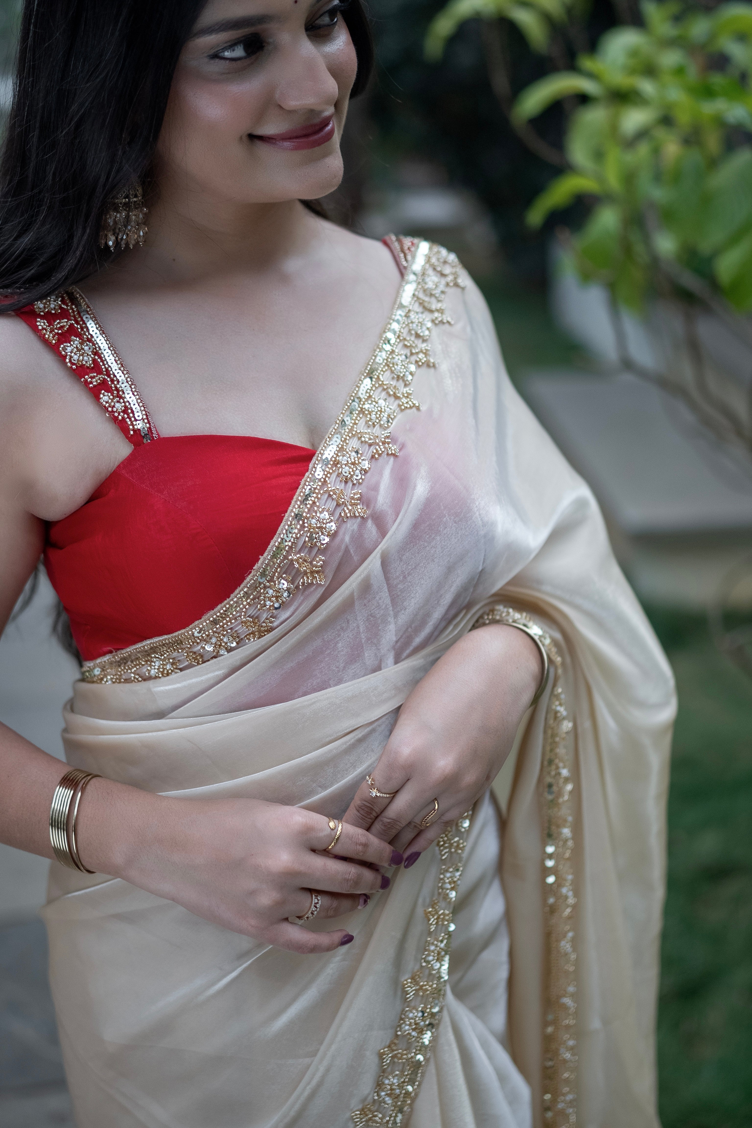 Buttercream - Premium Soft Sheen Saree