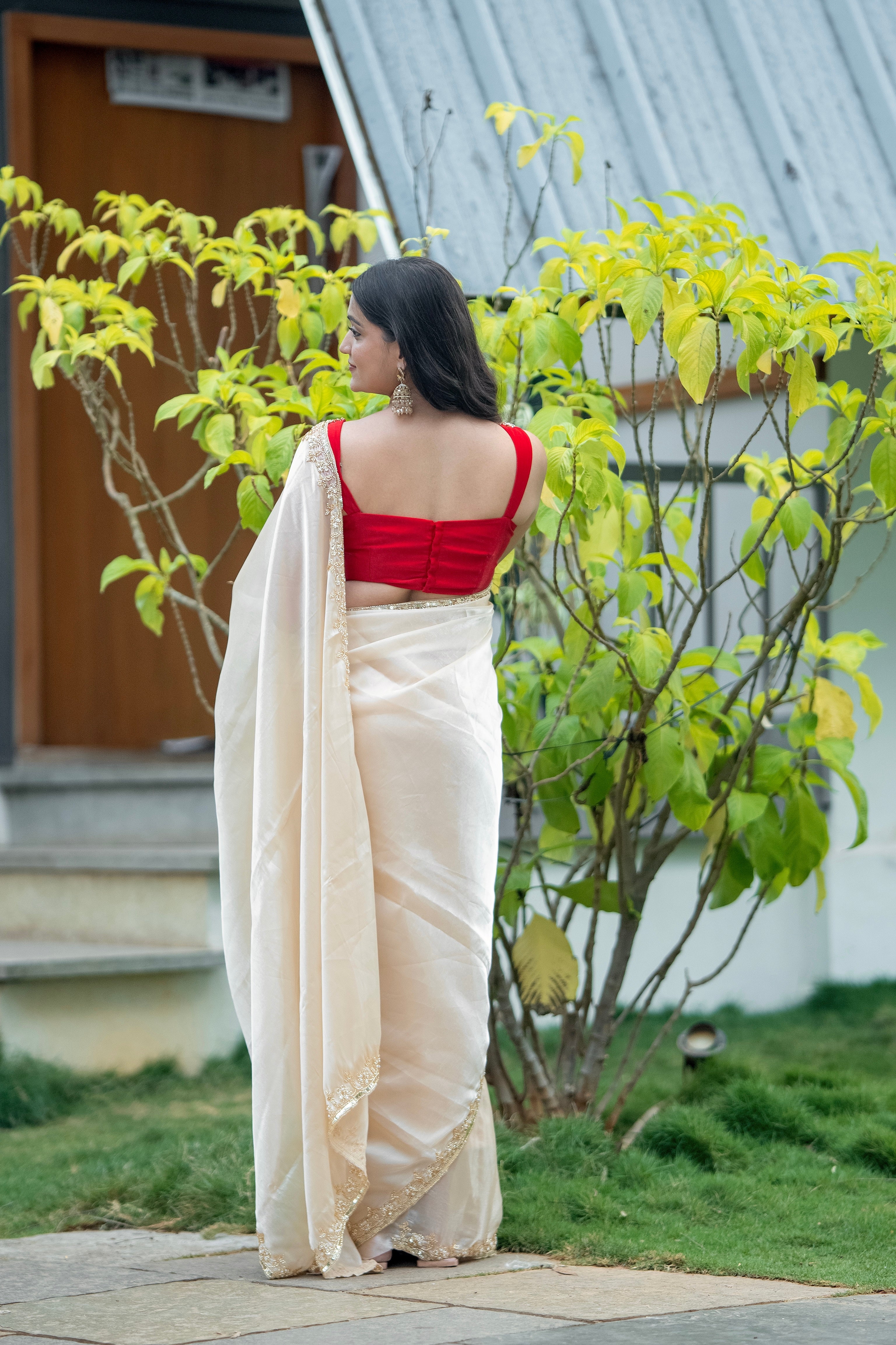 Buttercream - Premium Soft Sheen Saree